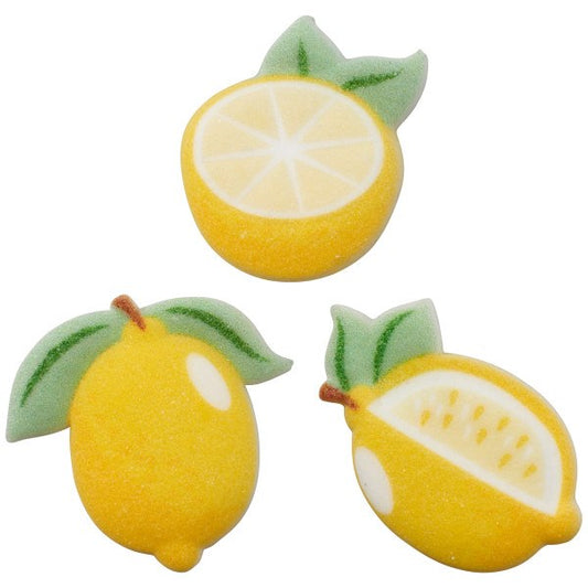 Edible Decorations Lemon Sugar Decorations 1 1/4in 5-Count