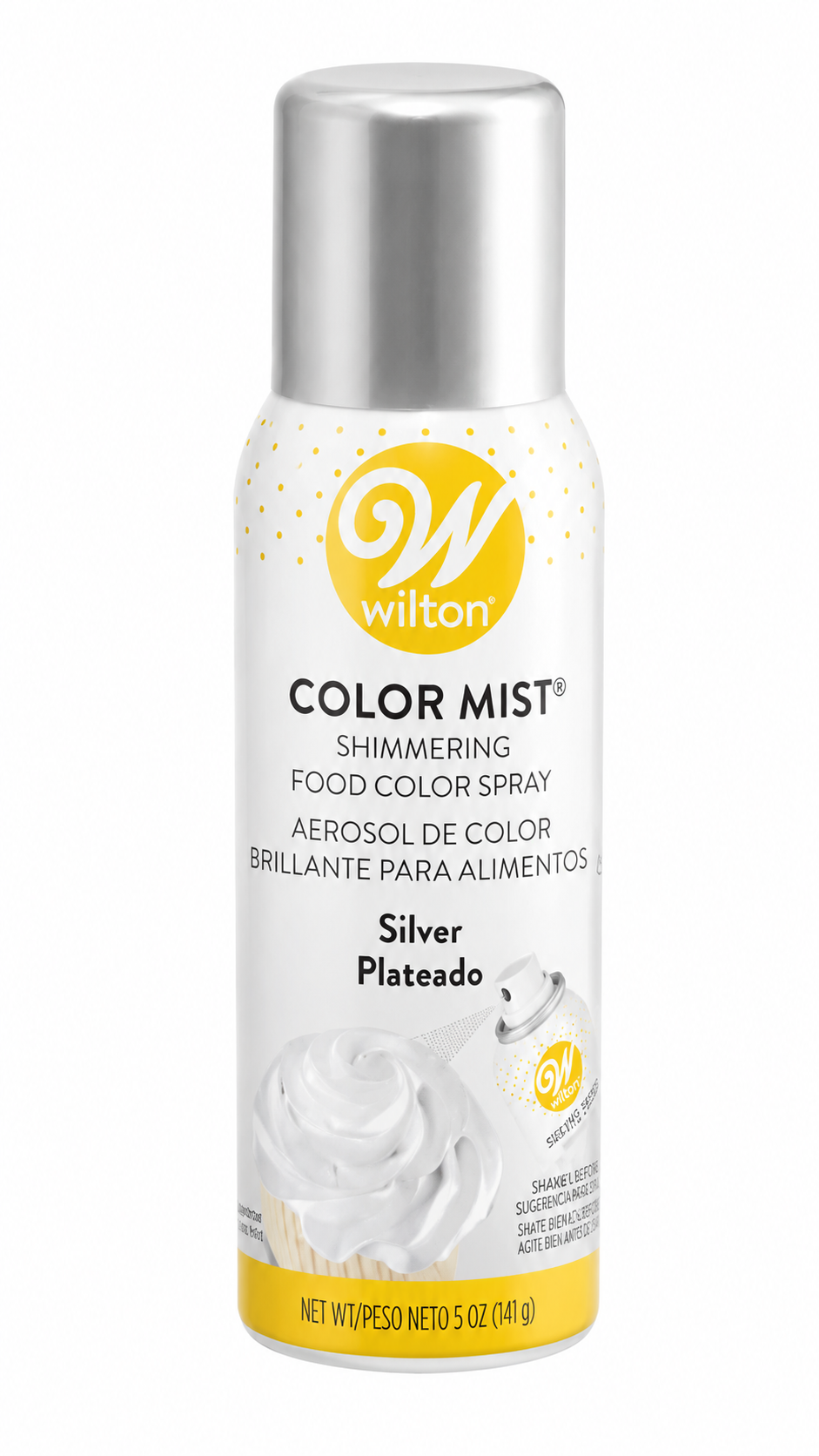 Silver Color Mist Food Color Spray