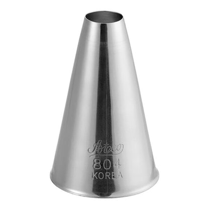 Ateco #804 Round Piping Tip – Large Plain Decorating Tip for Cupcakes, Borders & Filling - Stainless Steel Cake Decorating Tip