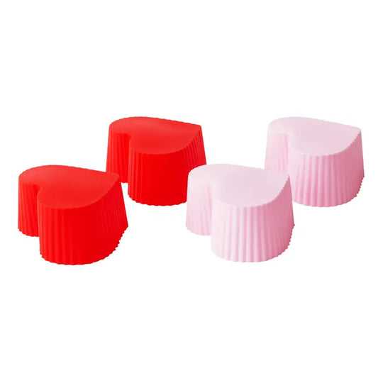 Bakelicious Silicone Cupcake Liners Heart, Set 12, 3"