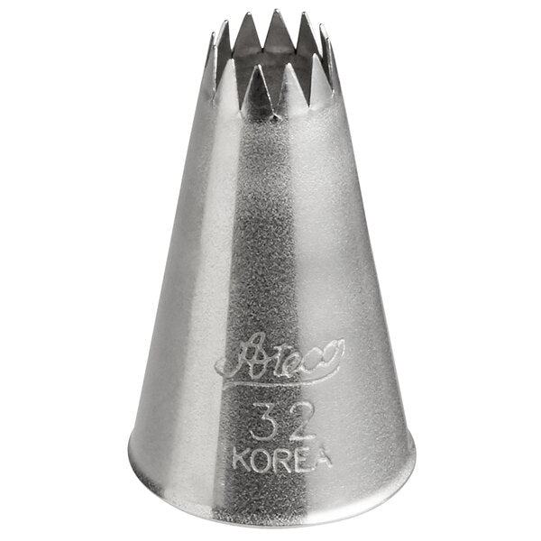 Bold Stars, Rosettes & Shells Piping Tip #32 - Ateco Stainless Steel Open Star Decorating Tube