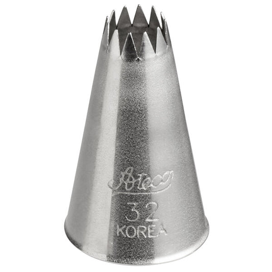 Bold Stars, Rosettes & Shells Piping Tip #32 - Ateco Stainless Steel Open Star Decorating Tube