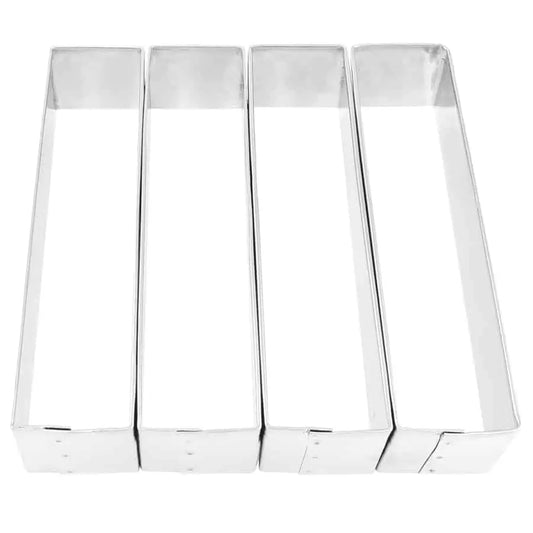 Stainless Steel Cookie Stick Cutter – 4 Slot Bar Cookie Cutter for Uniform Treat Sticks
