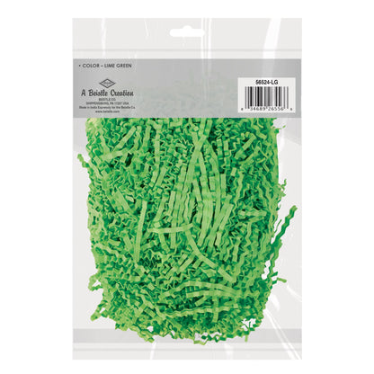 Lime Green Crinkle Paper Shreds 2 oz Bag
