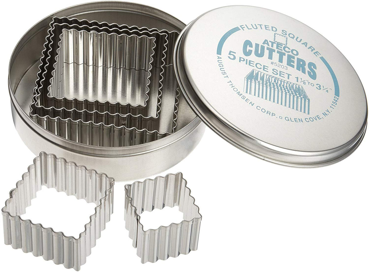 Fluted Square Cutters 5pc Set – Cakewalk @Candyland Crafts
