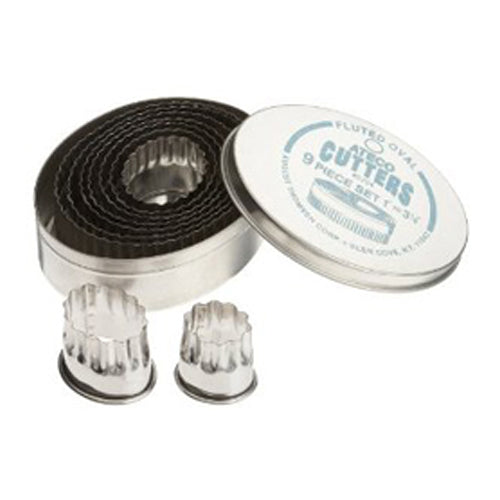 Oval Fluted Cutters 9pc Set