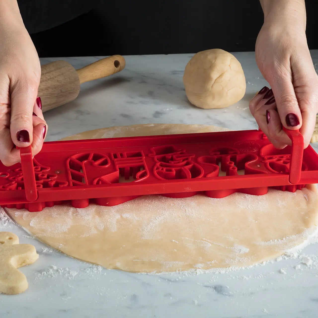 Santas Kitchen Press And Bake Cookie Cutter