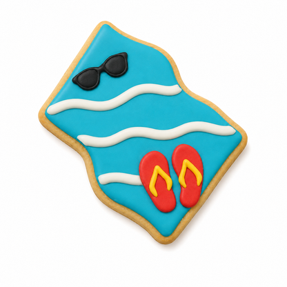 Beach Towel Cookie Cutter 4 inch