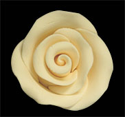 Gum Paste Rose Small 1.5in Ivory 4-Count