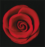 Gum Paste Rose Medium 2in Red 4-Count