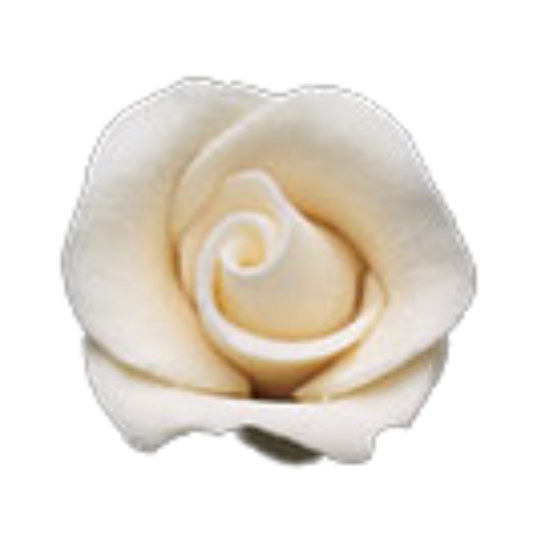 Gum Paste Rosebud 1in White 6-Count