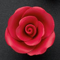 Gum Paste Rose Small 1.5in Red 4-Count