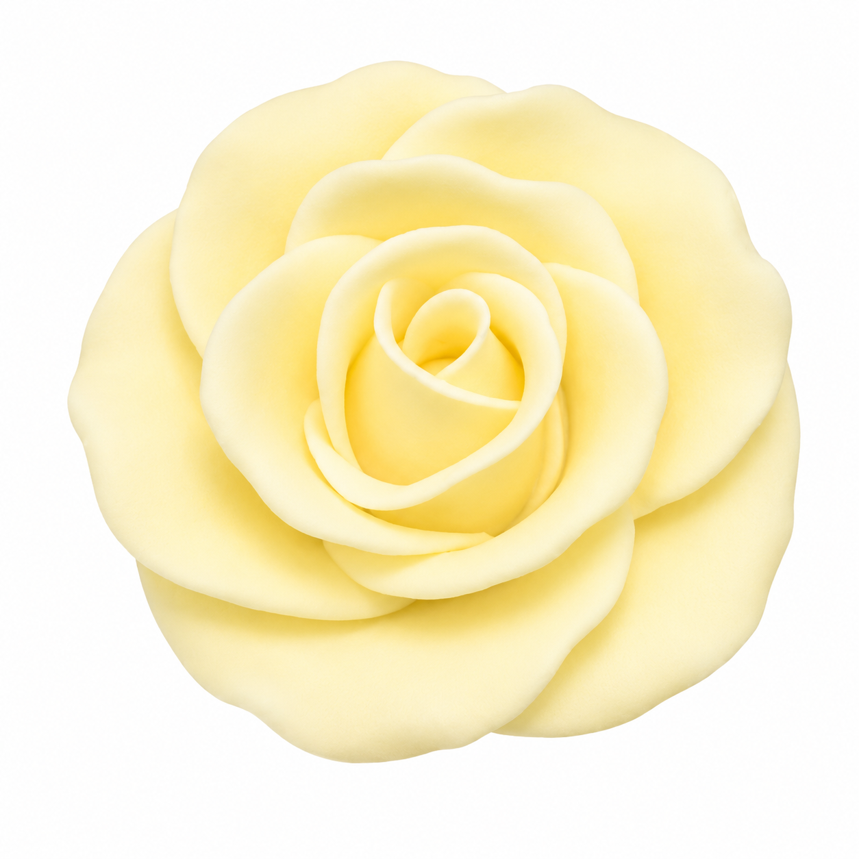 Yellow Large Gum Paste Roses 2 Inch Edible Cake Decorations – 2 Count