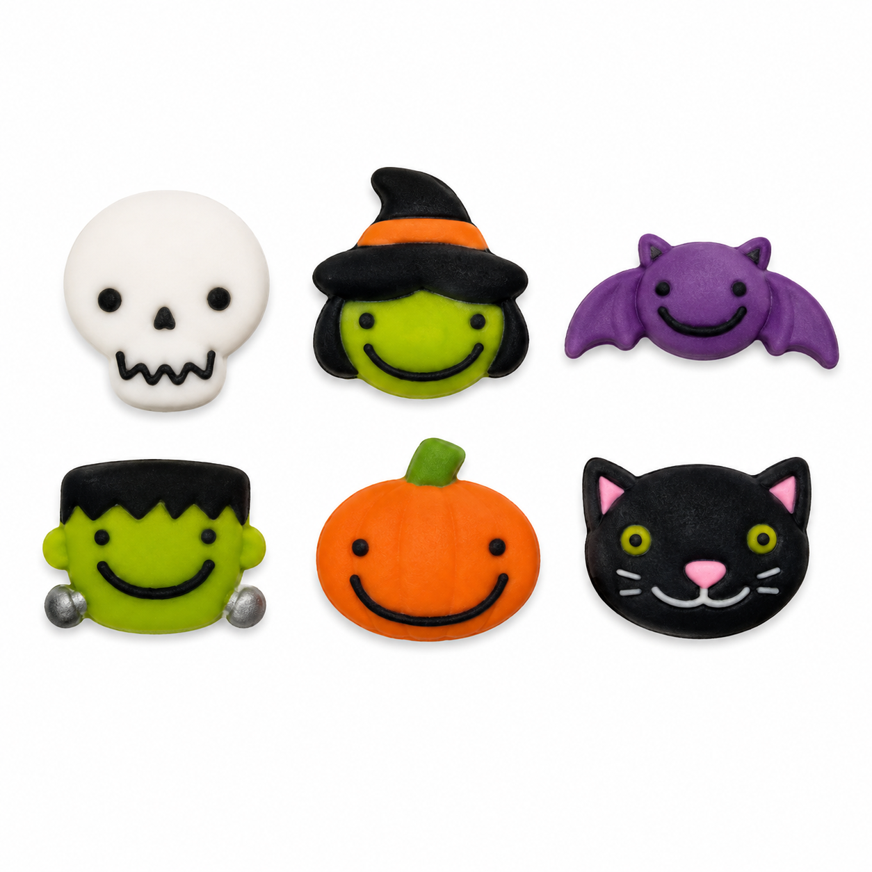 Halloween Frightful Friends Sugar Decorations Assortment - 6 Count