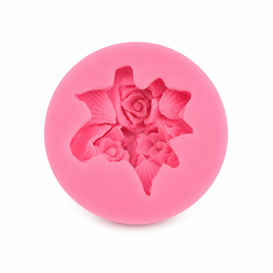 Triple Rose Cluster Silicone Mold – Fondant, Chocolate & Cake Decorating Mold