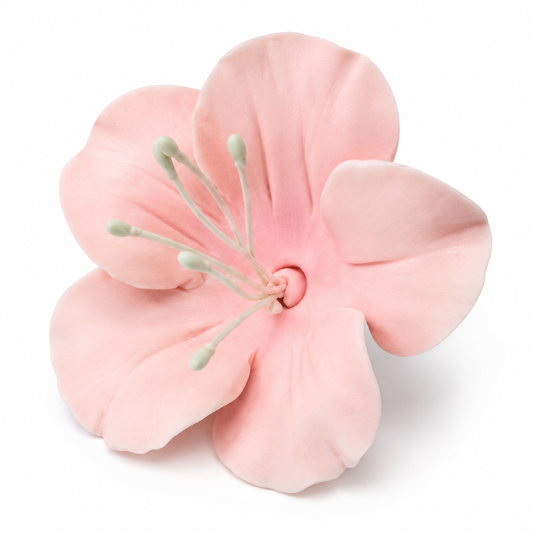 Pink Gum Paste Fruit Blossoms - 3 Count | Sugar Flowers for Wedding Cakes & Cupcakes