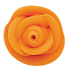 Orange Rose Icing Toppers 2in 4-Count