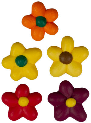Edible Decorations Autumn Flowers 10 Count