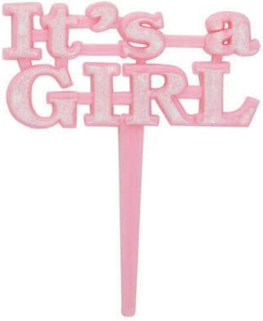 Its A Girl Cupcake Toppers