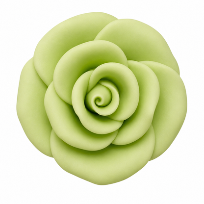 Green Large Gum Paste Rose 2 Inch Edible Cake Decoration – 1 Count