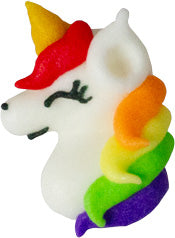 Edible Decoration Unicorn Head Mini 12  Count