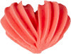 Textured Heart Pink 6pk