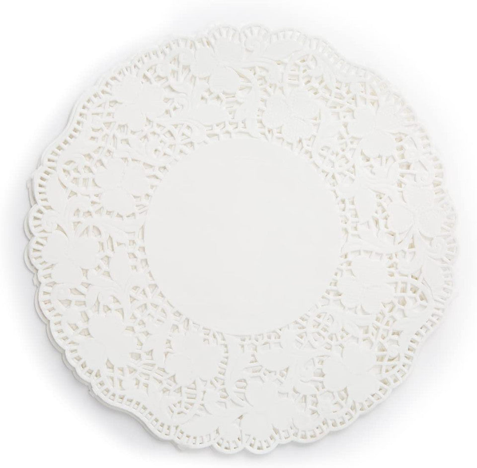 Fox Run 8" Paper Lace Doilies – Set of 24