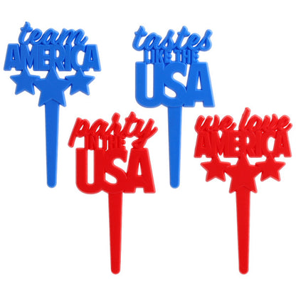Team America Cupcake Toppers 12 Count