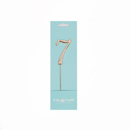 Birthday Cake Topper Number 7 Rose Gold 2.75in