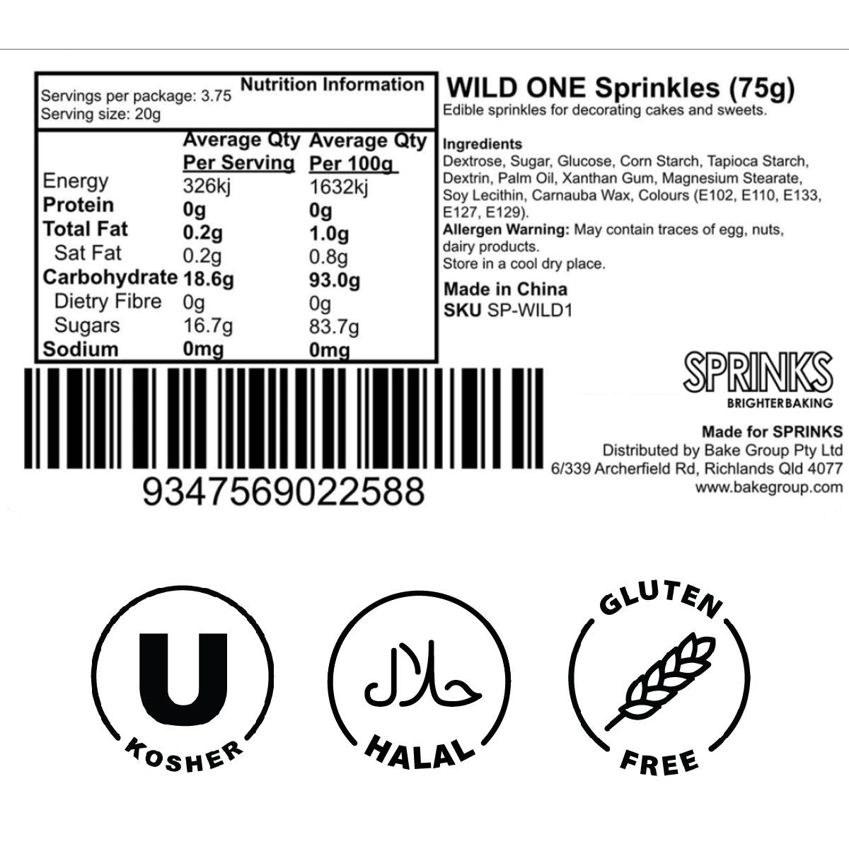 Sprinks Wild One Sprinkle Medley - 75g (2.6 oz)
