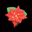 Edible Decorations Mini Red Poinsetta 12 Count