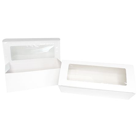 White Gift Bakery Box With Window 5 pack