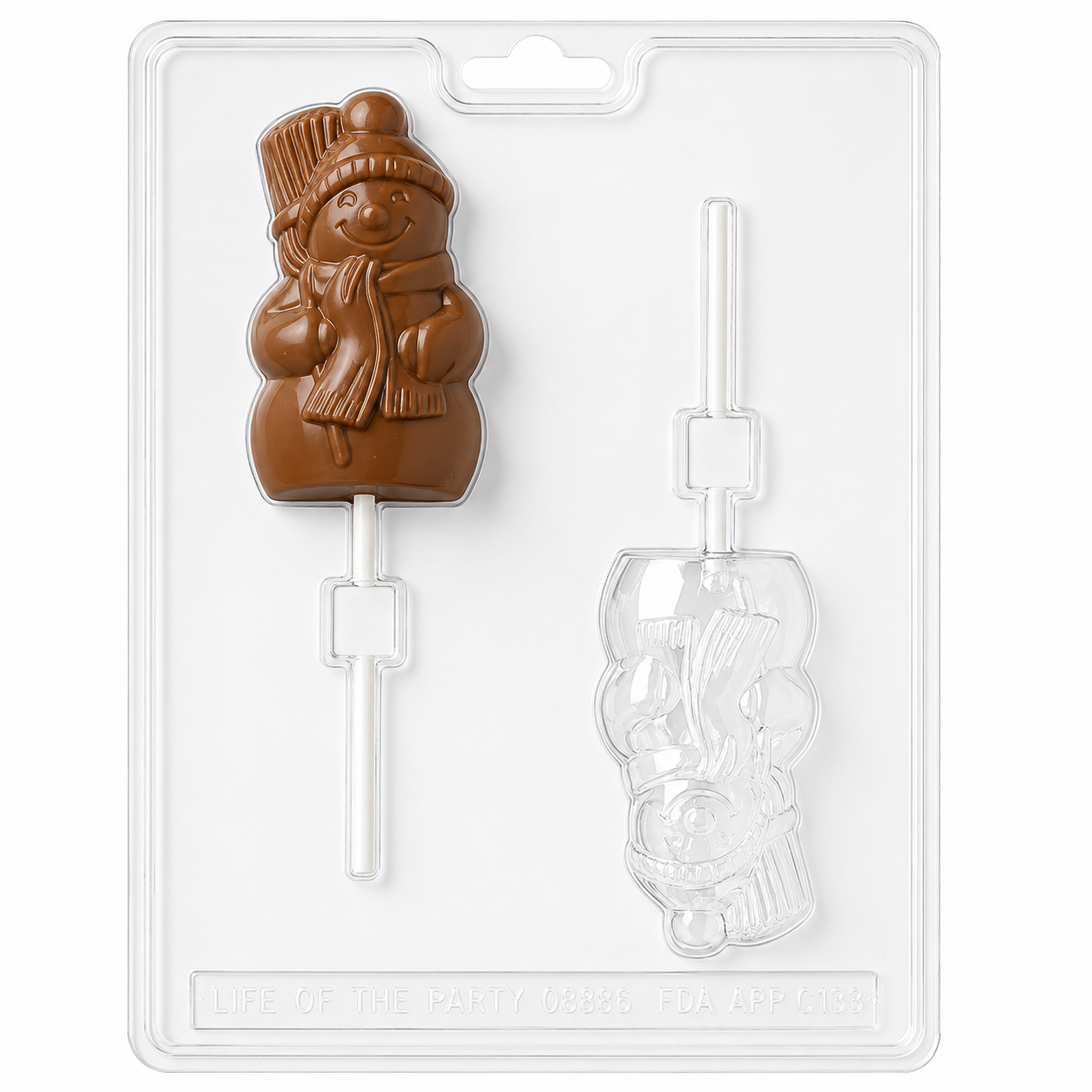 Large Jolly Snowman Lollipop 2 Cavity