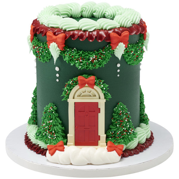 Christmas Layon Opening Door