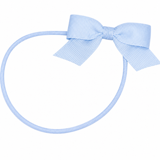 Blue Bow 13in Ribbon Elastic Closures - Pack of 10