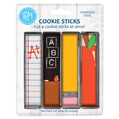 Stainless Steel Cookie Stick Cutter – 4 Slot Bar Cookie Cutter for Uniform Treat Sticks
