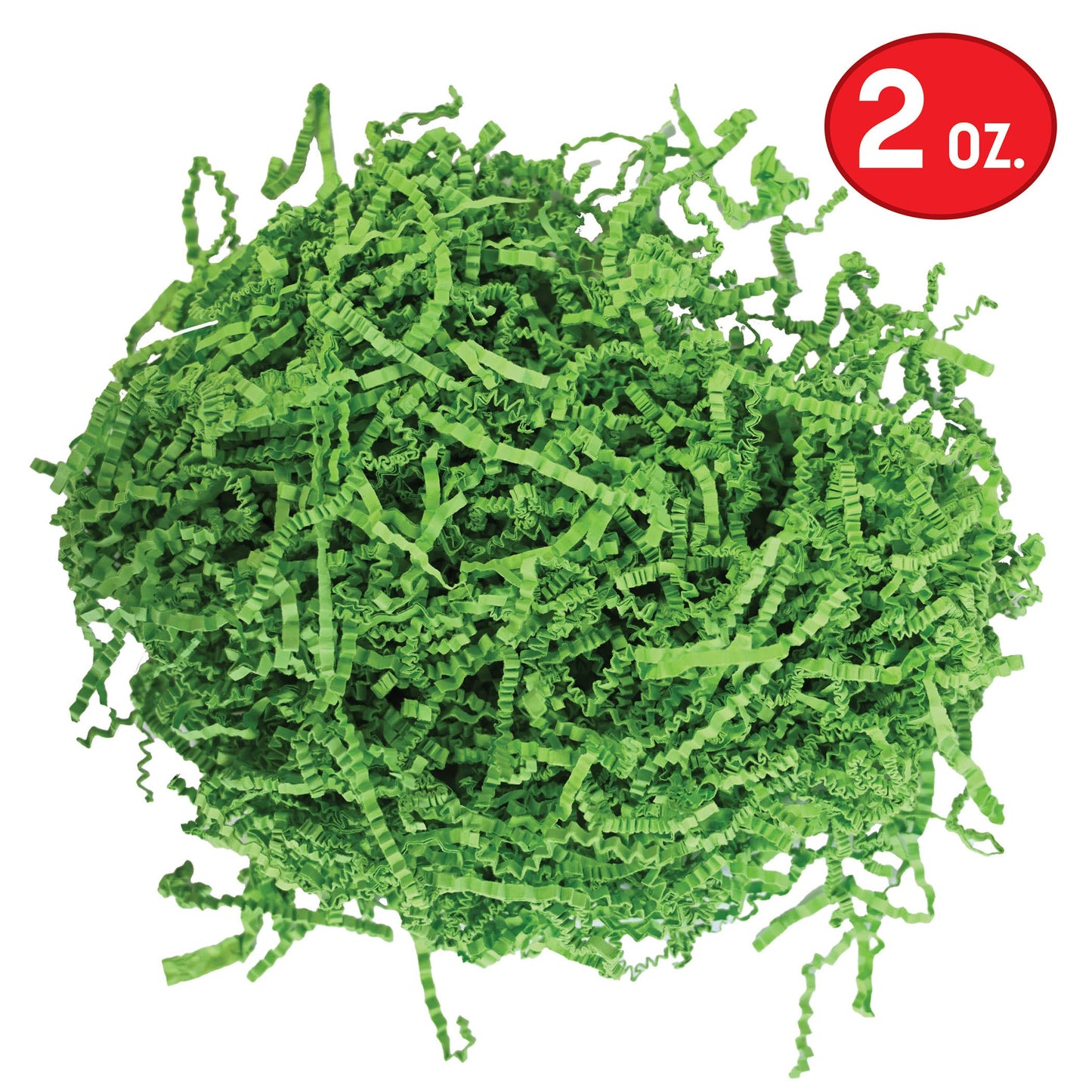 Lime Green Crinkle Paper Shreds 2 oz Bag