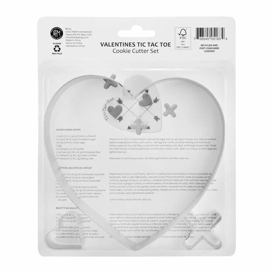 Valentines Tic Tac Toe Cookie Cutter Set 3 pc