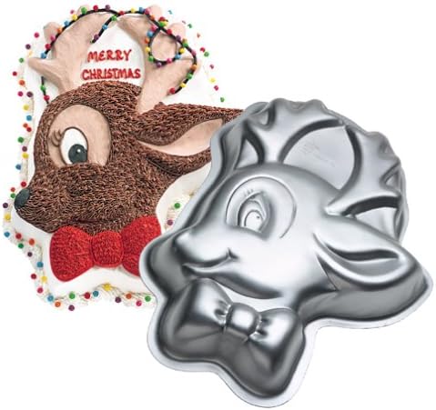 Wilton Rudy Reindeer Cake Pan Christmas New w/ Insert Aluminum Vintage 2000