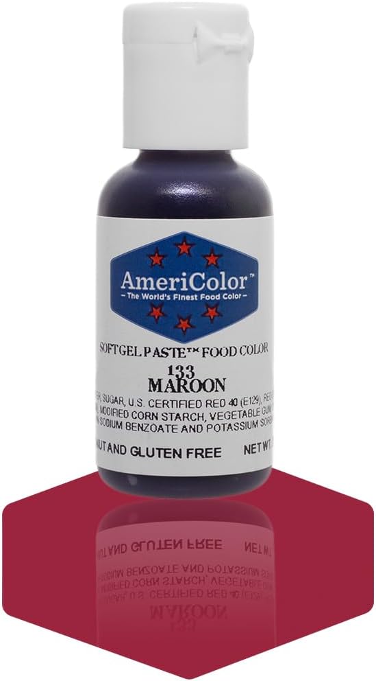 Americolor Soft Gel Paste Food Coloring .75 Maroon