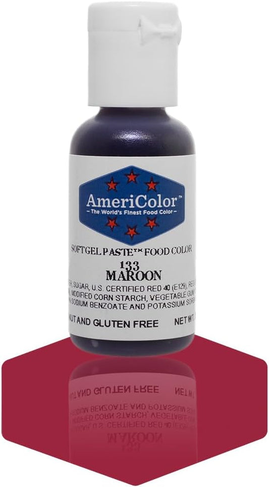 Americolor Soft Gel Paste Food Coloring .75 Maroon