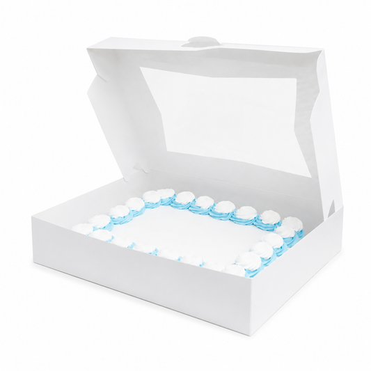 Cake Box with Window – Half Sheet Cake Bakery Box 14x19