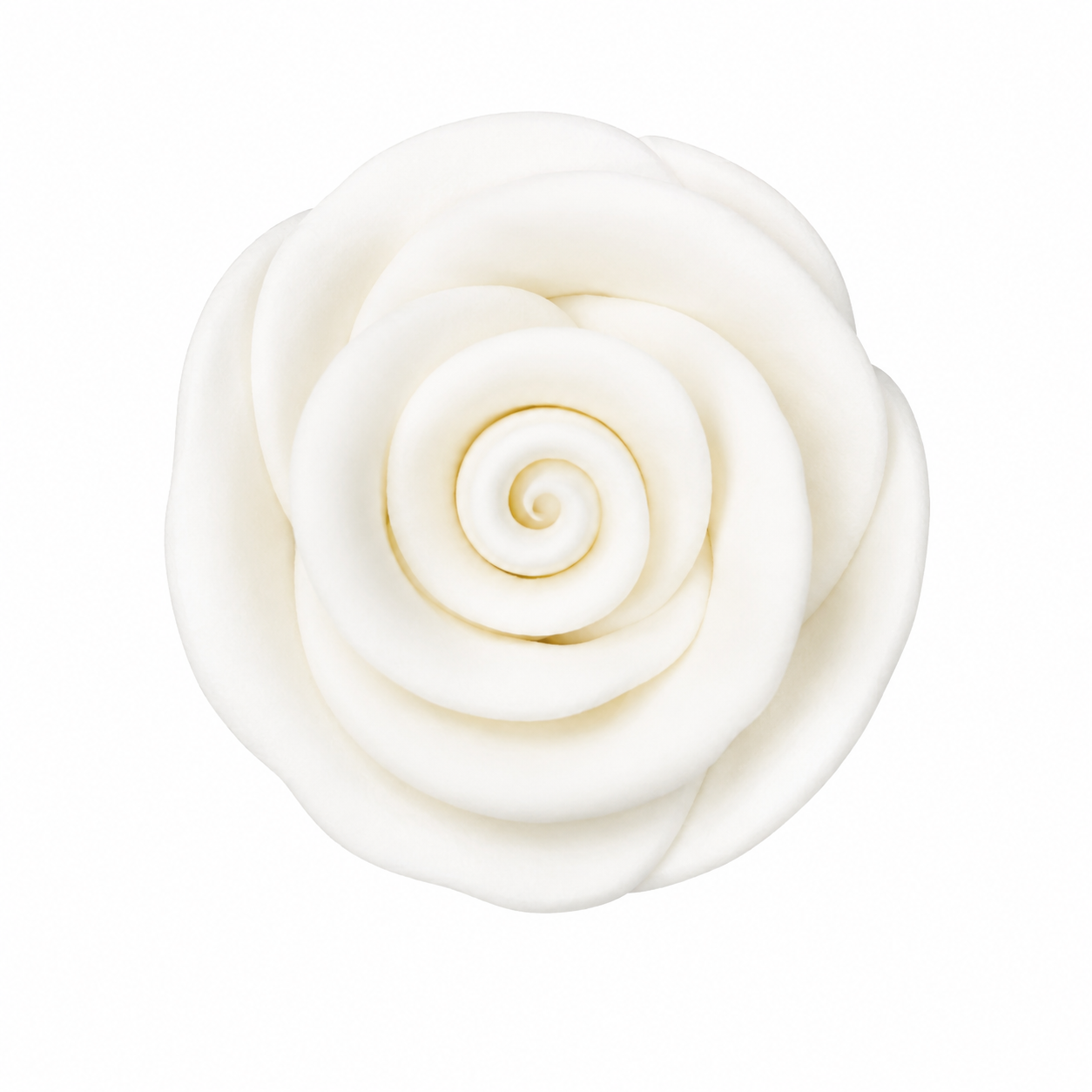 Elegance White Gum Paste Rose Buds 1 Inch Edible Cake Decorations – 6 Count