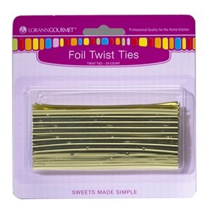 LorAnn Twist Ties: Gold 50 pkg