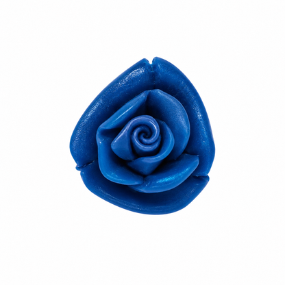 Royal Blue Mini Roses Icing Toppers 40 count