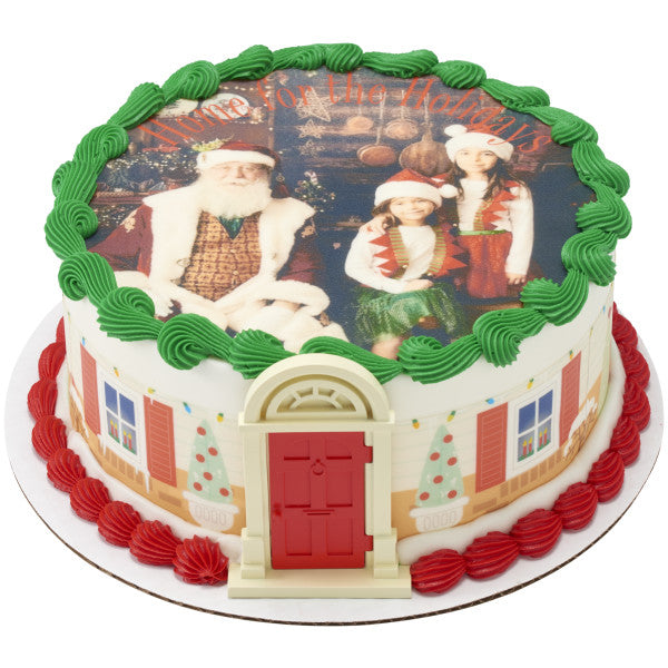 Christmas Layon Opening Door