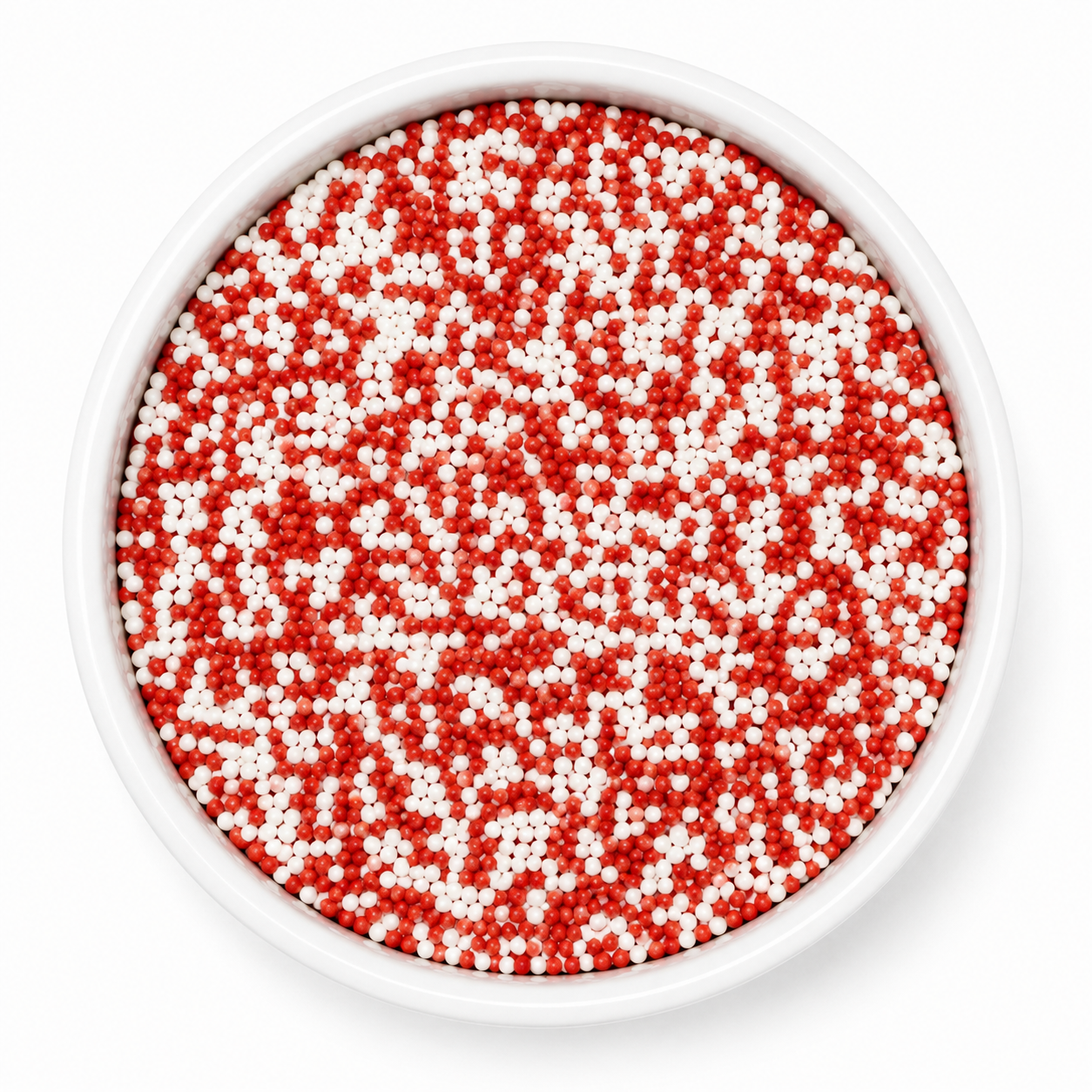 Crimson Red and White Graduation Nonpareil Mix  Dot Cake Sprinkles