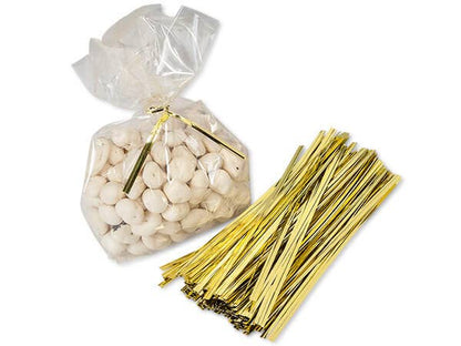 Clear Twist Ties 6" 100-count