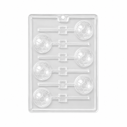 Soccer Ball Lollipop Chocolate Mold 6 Cavity
