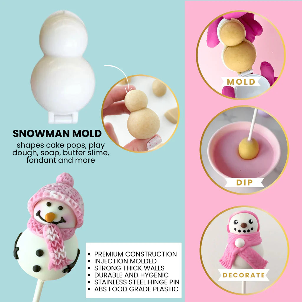 My Little Cake Pop Snowman Mold